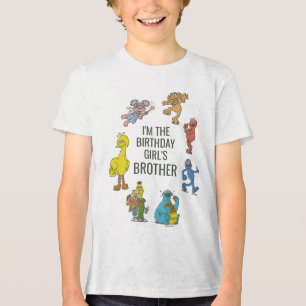 Vintage Sesame Street-personages Verjaardag Tri-Bl Tri-Blend Shirt