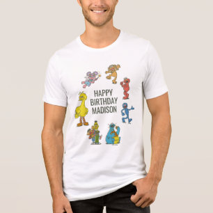 Vintage Sesame Street-personages Verjaardag Tri-Bl Tri-Blend Shirt