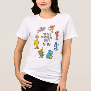Vintage Sesamstraat-personages verjaardags-tri-ble Tri-Blend Shirt