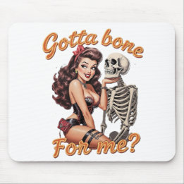 Vintage sexy Halloween– "Heb je een bot voor mij?" Muismat
