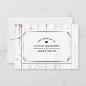 Vintage Shabby Chic Blanc Bois Grange Mariage RSVP (Dos)