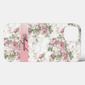 Vintage Shabby Chic Bloemen-Personalized Case-Mate iPhone Case (Achterkant (horizontaal))