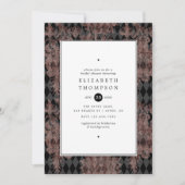 Vintage Shabby-Chic Bruiloftsfeest Kaart (Voorkant)