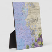 Vintage Shabby Chic Helder Bloemendesign uit Parij Fotoplaat (Zijkant)