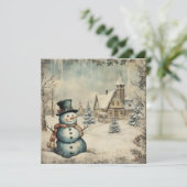 Vintage Shabby Chic Joyeux Noël Carte (Debout devant)