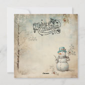 Vintage Shabby Chic Joyeux Noël Carte (Dos)