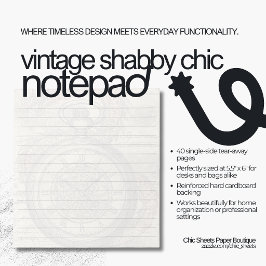 Vintage Shabby Chic ontwerp notitieblok