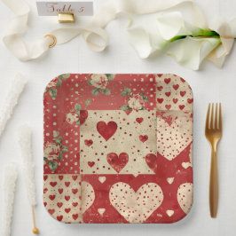 Vintage shabby chic  papieren bordje