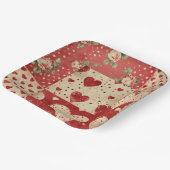 Vintage shabby chic  papieren bordje (Gebogen)