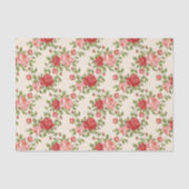 Vintage Shabby Chic Roses Pattern Tissuepapier (Voorkant)