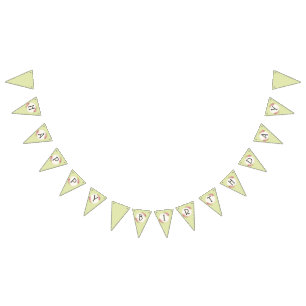 Vintage Shabby Chic Rozen Frame Bunting Vlaggen Vlaggetjes