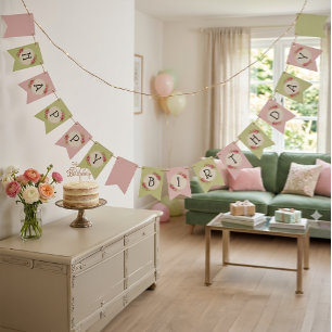 Vintage Shabby Chic Rozen Frame Bunting Vlaggen Vlaggetjes