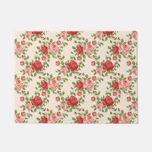 Vintage Shabby Chic Rozen Patroon Deurmat