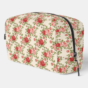 Vintage Shabby Chic Rozen Patroon Toilettasje