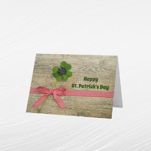 Vintage Shamrock Lint Vintage Hout St. Patrick's D Feestdagen Kaart