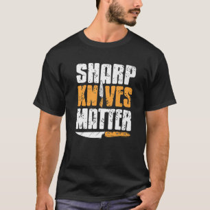 Vintage Sharp Knives Matter Cool Koking Cadeau T-shirt