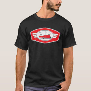 Vintage Shasta Camper Trailer T-shirt - Rood/Wit