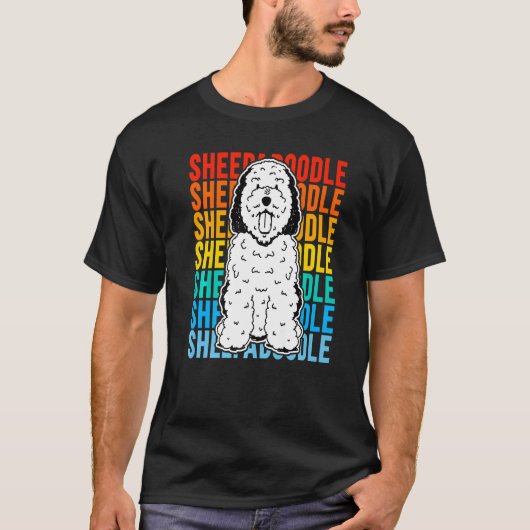 Vintage Sheepadoodle Premium T-shirt (Voorkant)