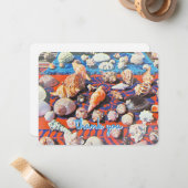 Vintage Shells Stationary Note Card Notitiekaartje (Voorkant / Achterkant in situ)