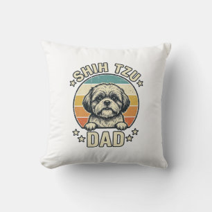 Vintage Shih Tzu Vader Hond Liefhebber Shirt Ontwe Kussen