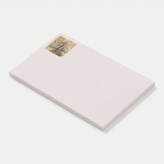 Vintage Ship And Map Post-it® Notes (Schuin)