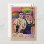 Vintage SHOUT IT Pride Briefkaart (Voorkant / Achterkant)