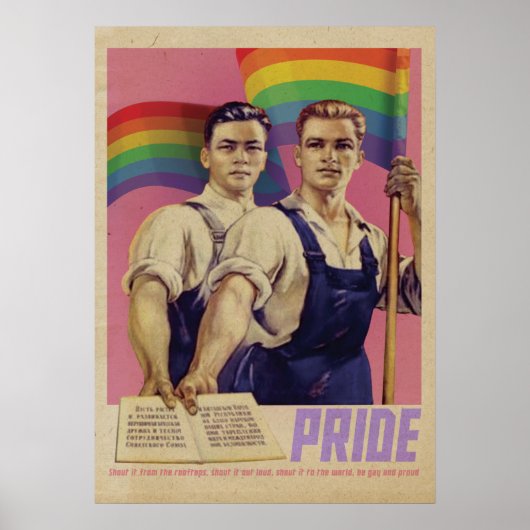 Vintage SHOUT IT Pride Poster (Voorkant)