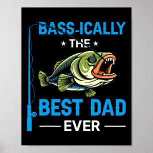Vintage Sically Beste Papa Ooit Visser Vaderdag D Poster