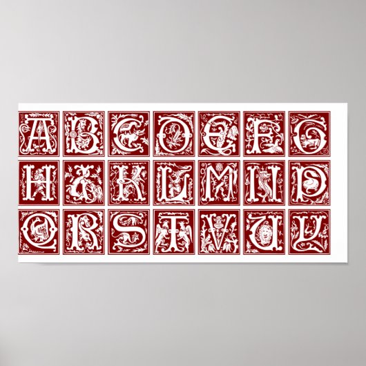 Vintage Sierletters - Print (Voorkant)