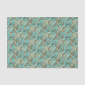 Vintage Sierlijk Gouden Monogram X Tissuepapier (Voorkant)