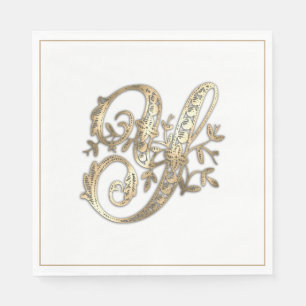 Vintage Sierlijk Gouden Monogram Y Servet