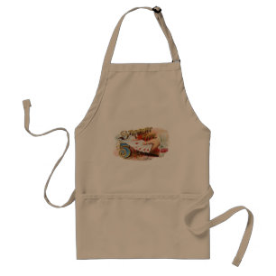 Vintage Sigarettenlabel Kunst Straight Flush met H Standaard Schort