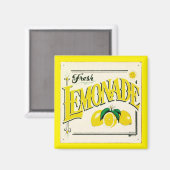 Vintage signe citron aimant de fruits d'été (Recto/Verso)