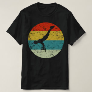 vintage silhouette 70's met kalisthenische retro t-shirt