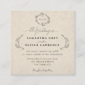 Vintage Simple Elegant Wedding Invitation Card (Devant)
