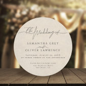 Vintage Simple Elegant Wedding Invitation Card