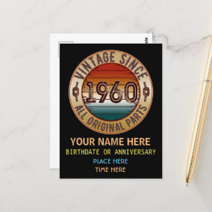 Vintage Sinds 1960 Alle Originele Onderdelen Ansi Briefkaart