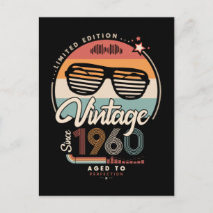 Vintage sinds 1960 briefkaart