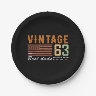 Vintage sinds 1963 beste vader cadeau, beste vader papieren bordje