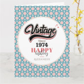 Vintage sinds - 1974 kaart (Gele Bloem)