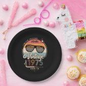 Vintage sinds 1975 papieren bordje (Feest)