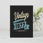 Vintage sinds 1977 - Birthday Gift Bedankkaart (Staand voorkant)