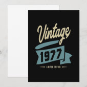 Vintage sinds 1977 - Birthday Gift Bedankkaart (Voorkant / Achterkant)