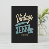 Vintage sinds 1977 Verjaardagscadeau Kaart (Staand voorkant)