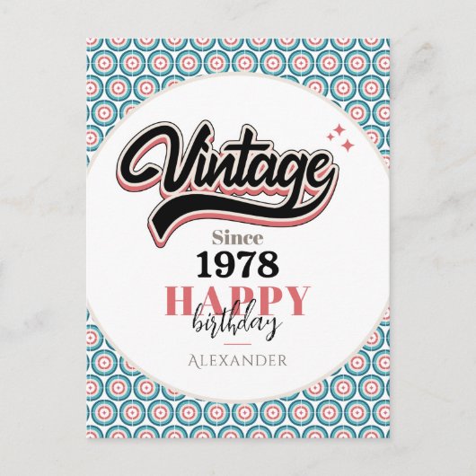 Vintage sinds - 1978 briefkaart (Voorkant)