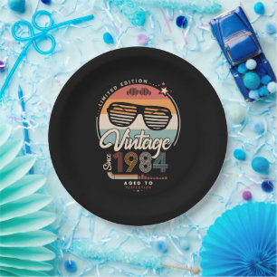 Vintage sinds 1984 papieren bordje