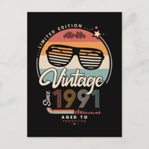 Vintage sinds 1991 briefkaart