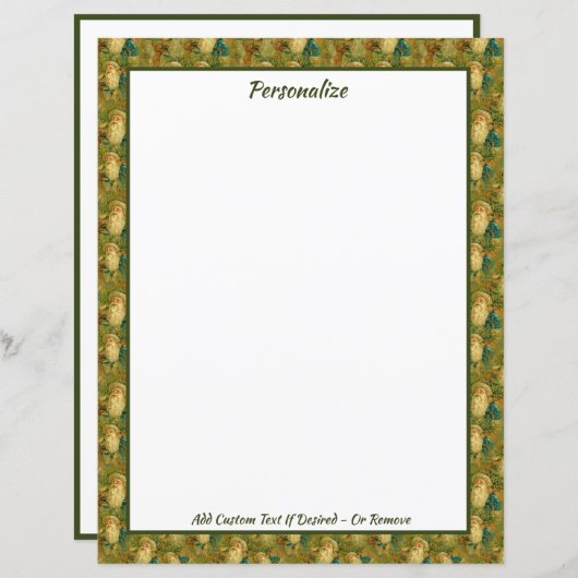 Vintage Sint-Nicolaas kerstkerstmis (Voorkant / Achterkant)