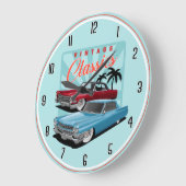 Vintage Sixties Classic Voiture Grande Horloge (Angle)