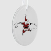 Vintage Skating Santa Christmas Ornament (devant)